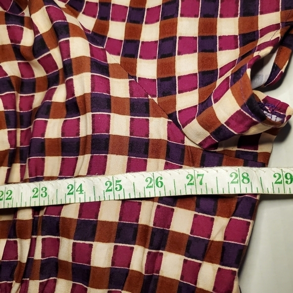 NWT Ava & Viv Brown Purple Gingham Dress Size 4X - Picture 9 of 12